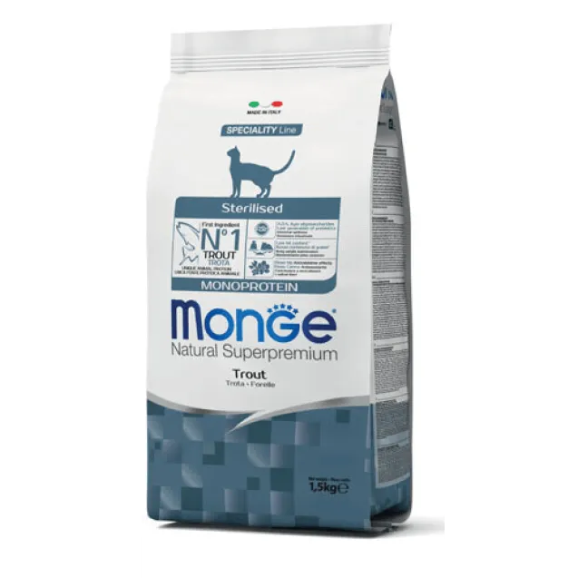 monge natural superpremium sterilised al tonno gatto 10 kg