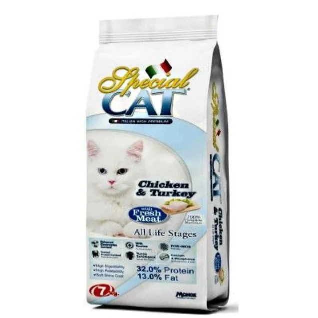 monge special cat crocchetta pollo e tacchino 7 kg