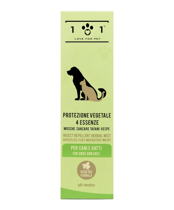 spray protezione vegetale quattro essenze 250 ml per cani e gatti