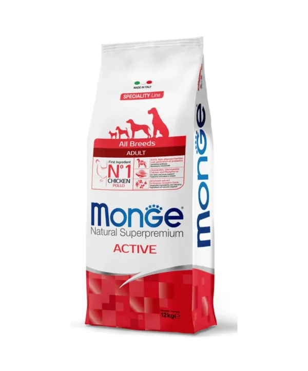 monge natural superpremium active adult all breeds con pollo 12 kg