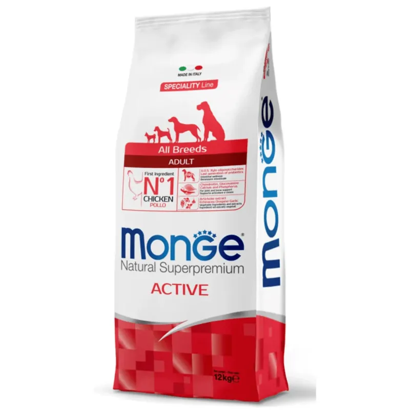 monge natural superpremium active adult all breeds con pollo 12 kg - Vista Principale 2