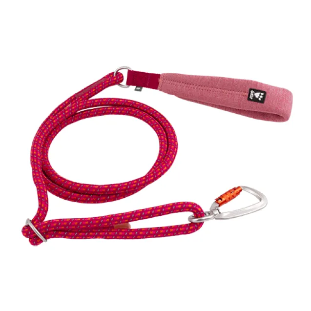 hurtta guinzaglio regolabile rope eco rosa 120-180cm 11mm
