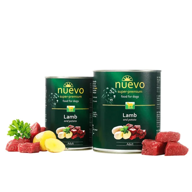 nuevo adult umido per cani agnello e patata