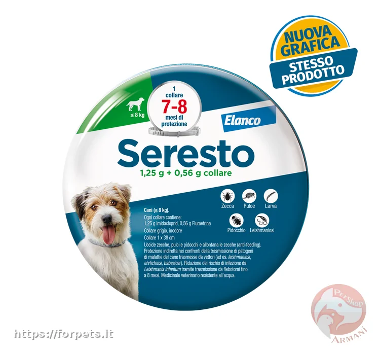 seresto collare antiparassitario per cani sotto gli 8 kg