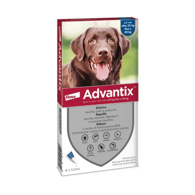 advantix spot on per cani oltre i 25 kg fino a 40 kg