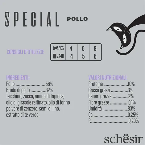 schesir light pollo in mousse 70g in busta