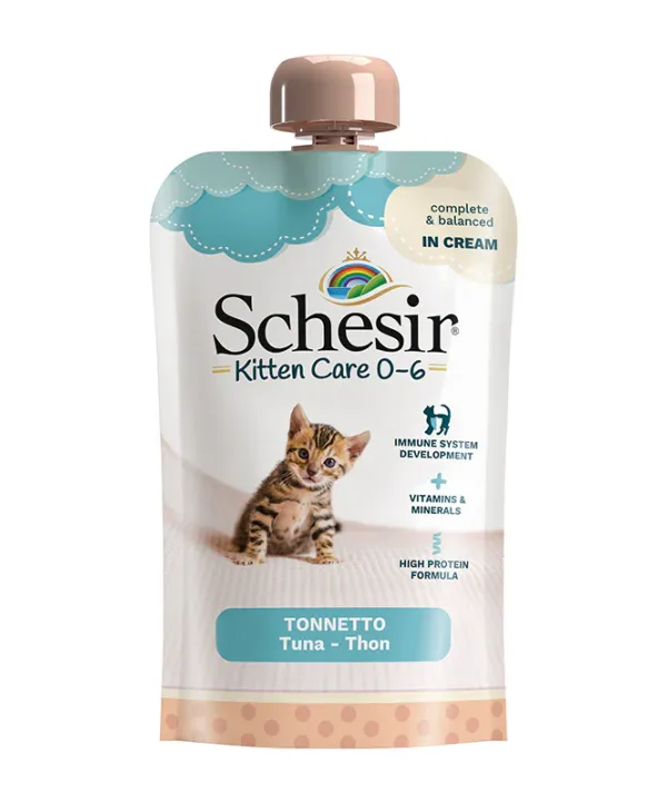 schesir kitten tonnetto in crema 150g in busta