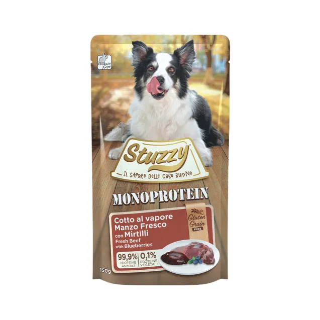 stuzzy monoprotein manzo con mirtilli 150 gr