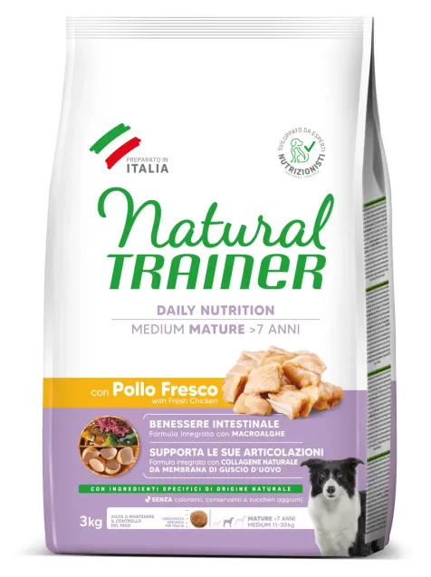 natural trainer daily nutrition medium mature con pollo fresco 3 kg
