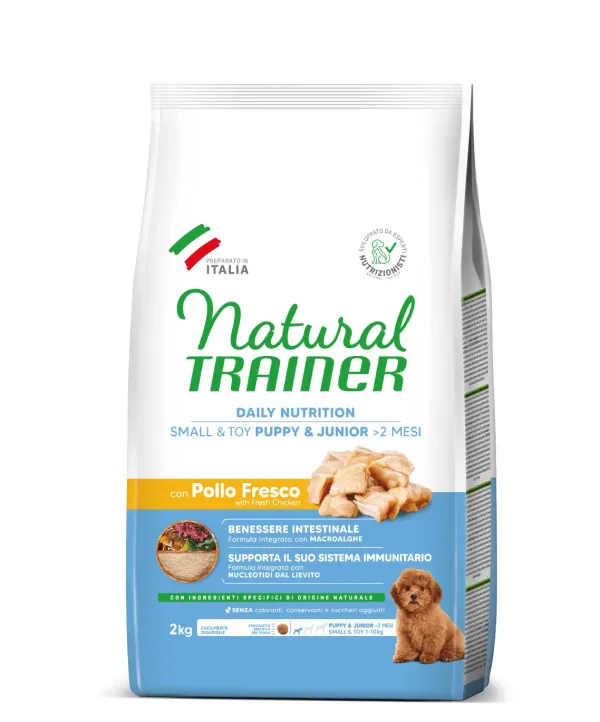 natural trainer daily nutrition small&toy puppy&junior con pollo fresco 2 kg