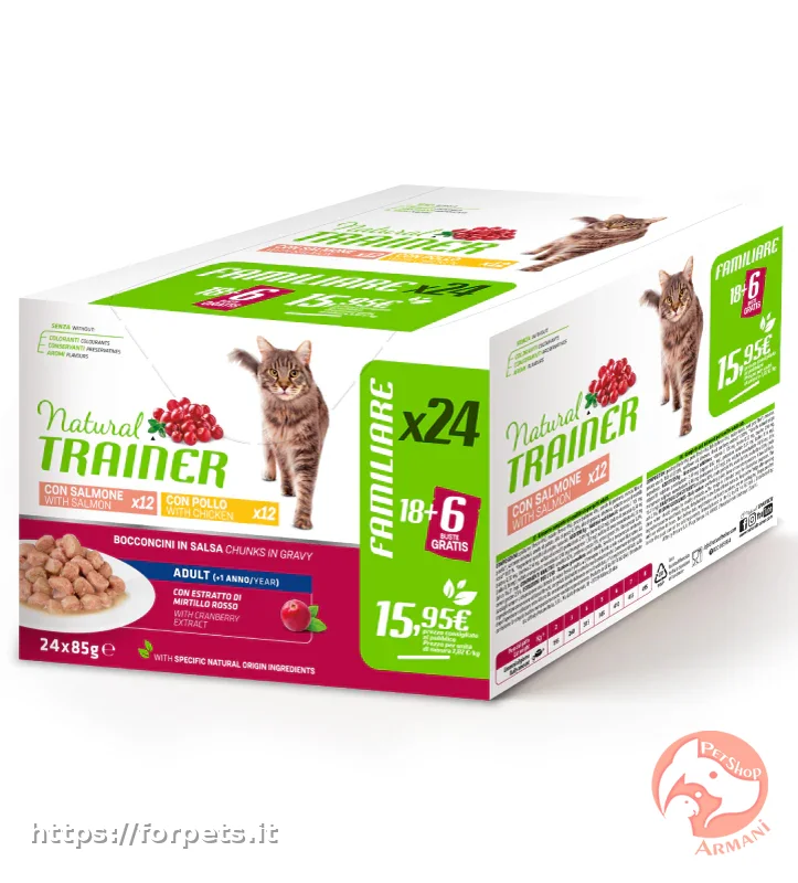 Immagine di anteprima del prodotto dal titolo: Trainer Natural adult multipack 24 buste gatto