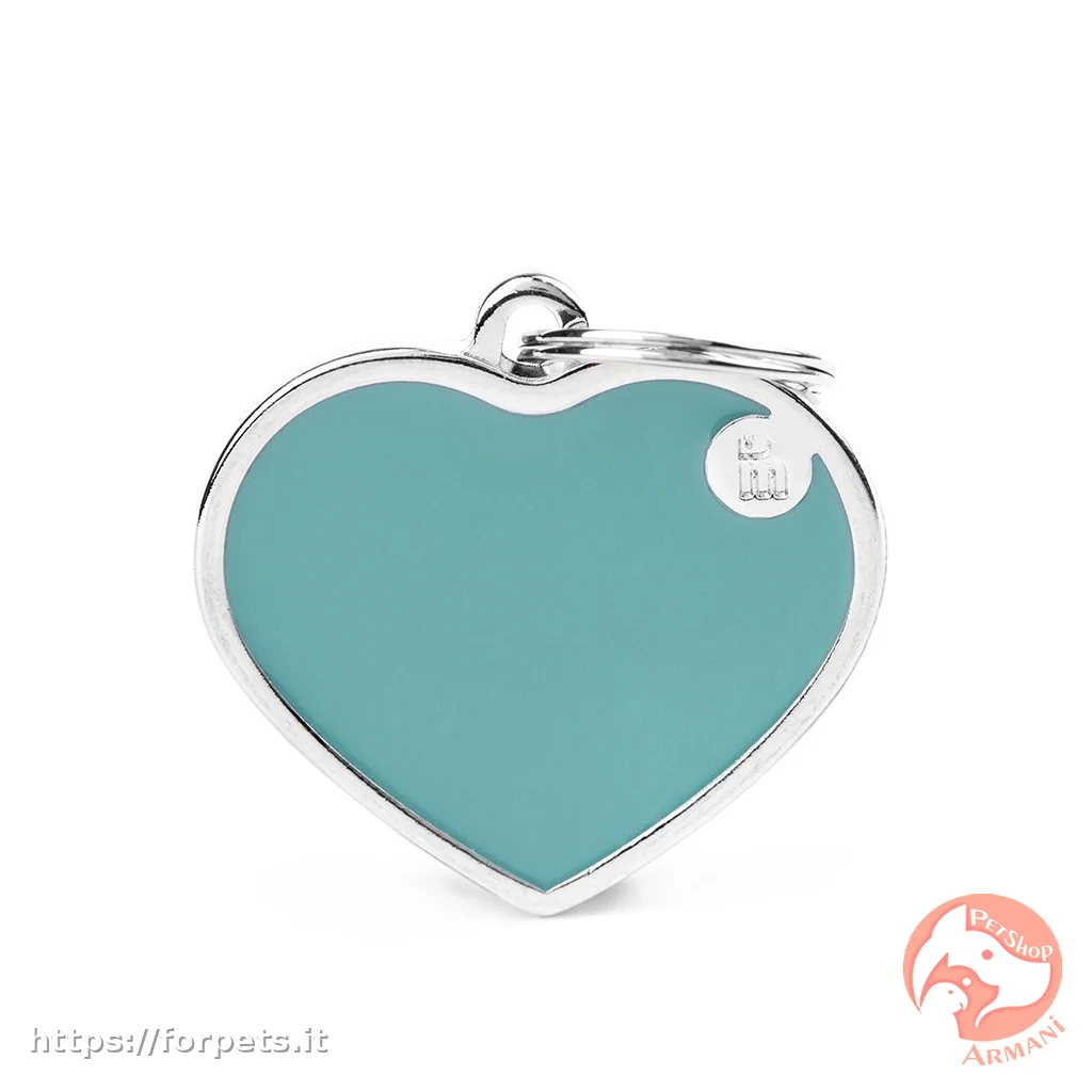 Immagine di anteprima del prodotto dal titolo: Myfamily Medaglietta Basic Handmade Cuore Grande Azzurro