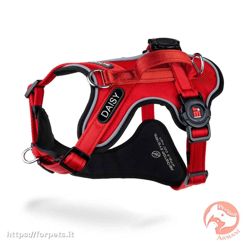 Pettorina H memopet® ID Rosso Personalizzabile L