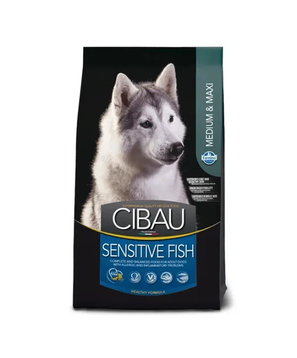 cibau cane adult medium & maxi sensitive fish 12 kg